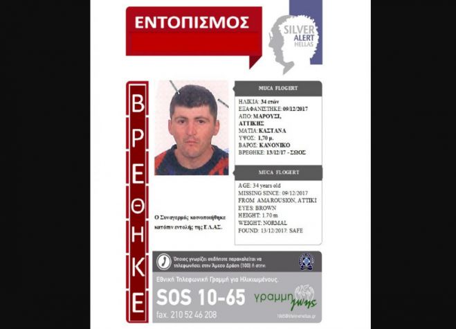Βρέθηκε σώος!