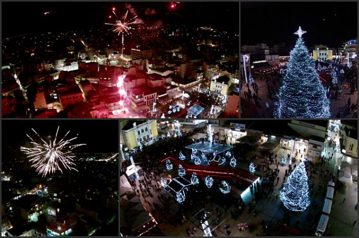 «Μαγική» η Χριστουγεννιάτικη Τρίπολη – Δείτε υπέροχες πανοραμικές φωτογραφίες!