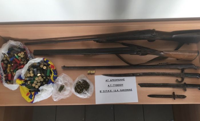 Σύλληψη για όπλα και ναρκωτικά στη Λακωνία