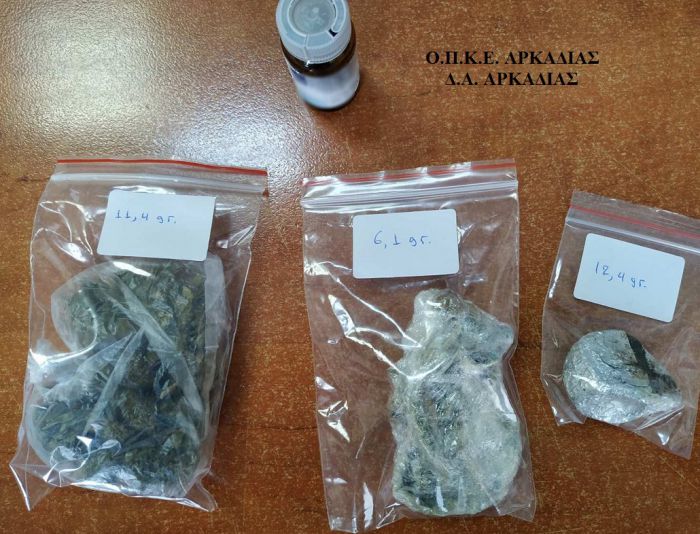 Σειρά συλλήψεων για ναρκωτικά στην Αρκαδία