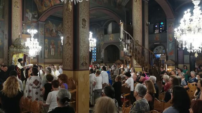 &Eta; &gamma;&iota;&omicron;&rho;&tau;ή &tau;&eta;&sigmaf; &Mu;&epsilon;&tau;&alpha;&mu;&omicron;&rho;&phi;ώ&sigma;&epsilon;&omega;&sigmaf; &tau;&omicron;&upsilon; &Sigma;&omega;&tau;ή&rho;&omicron;&sigmaf; &sigma;&tau;&eta;&nu; &Tau;&rho;ί&pi;&omicron;&lambda;&eta; (&epsilon;&iota;&kappa;ό&nu;&epsilon;&sigmaf;)