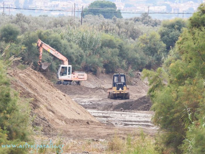 Κυνουρία | Εργασίες διευθέτησης της κοίτης του χειμάρρου «Τάνου»