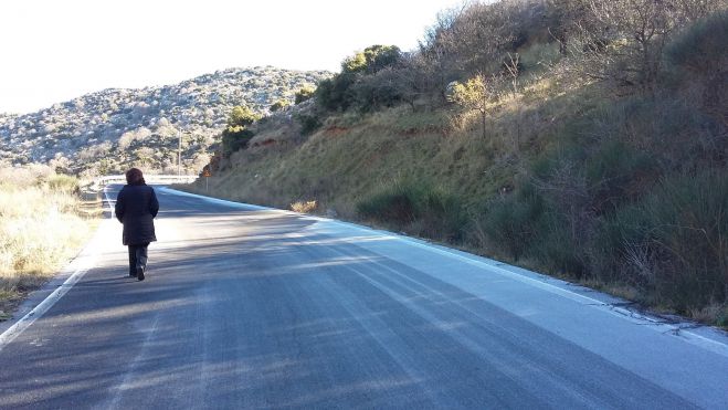 Πάγος σε δρόμους της Γορτυνίας (εικόνες)