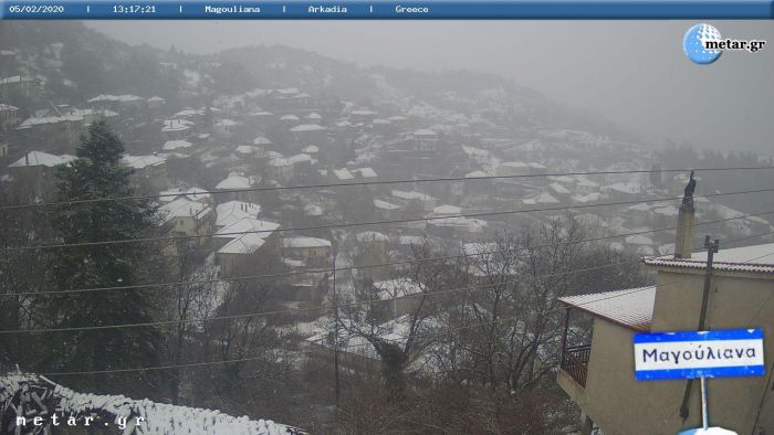 Χιονισμένα σήμερα τα Μαγούλιανα Γορτυνίας
