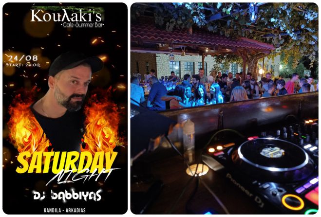 Το Σάββατο 24 Αυγούστου Saturday Night με Dj Babbiyas στο cafe bar Kouλakis!