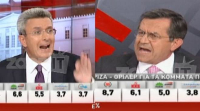 Εκλογές 2015: Τα έβαλε με Μαύρο και Μητσοτάκη ο Νικολόπουλος - Εκτός εαυτού ο Χατζηνικολάου! (vd)
