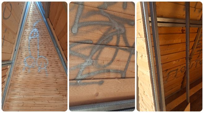 Ζημιές με βρισιές και απρεπείς ζωγραφιές στο Χριστουγεννιάτικο Χωριό της Τρίπολης - &quot;Κανένας σεβασμός, καταδικαστέες ενέργειες&quot;