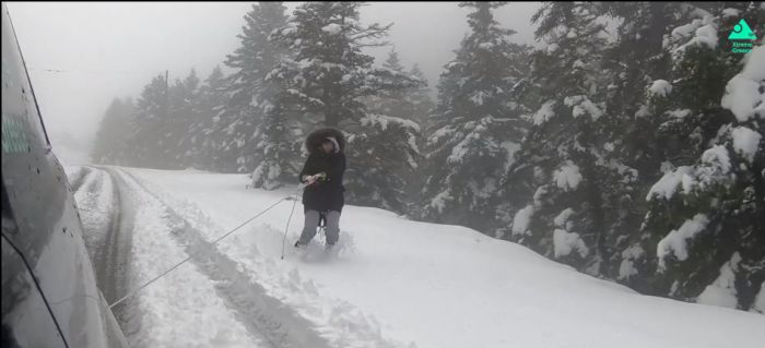Το χιονισμένο Μαίναλο ... μέσα από ένα εκπληκτικό βίντεο 30 δευτερολέπτων! (vd)
