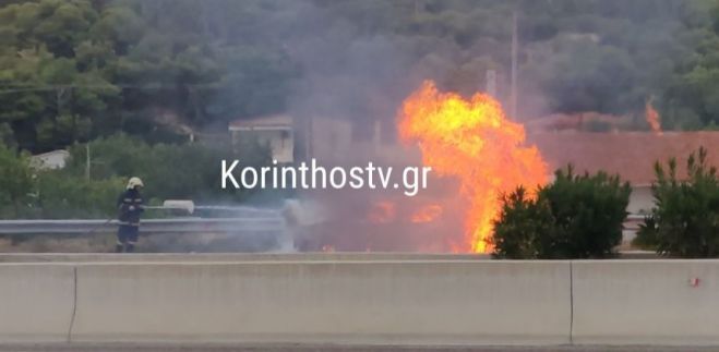 Φωτιά σε Ι.Χ αυτοκίνητο στην Αθηνών – Κορίνθου