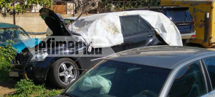 Το σμπαραλιασμένο τζιπ του Παντελίδη (εικόνες)