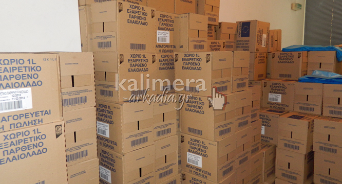 Λάδι και φέτα μοιράζονται σε 800 πολύτεκνες οικογένειες της Αρκαδίας (vd)
