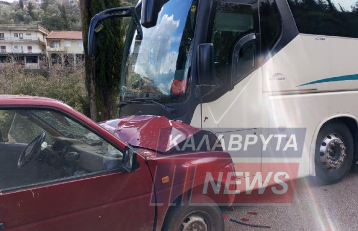Τροχαίο με Σχολικό ΚΤΕΛ κοντά στα Καλάβρυτα - Τραυματίας μεταφέρθηκε στο Παναρκαδικό Νοσοκομείο