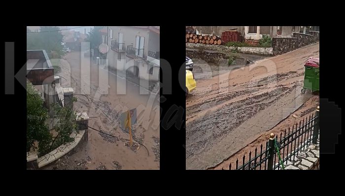 Κατακλυσμός στη Βλαχέρνα | Πλημμυρισμένοι δρόμοι, γέμισαν με νερά και χώματα (vd)
