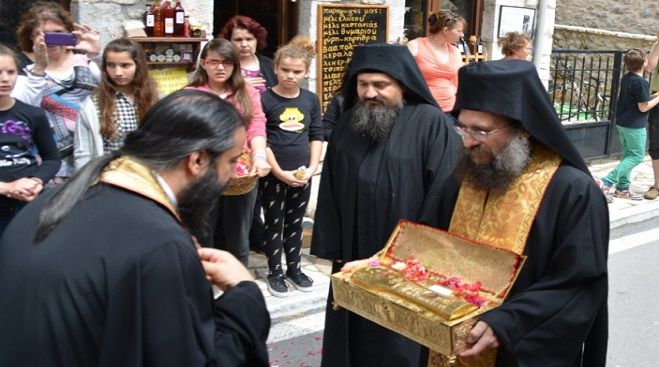 &Tau;&omicron; &Iota;&epsilon;&rho;ό &Lambda;&epsilon;ί&psi;&alpha;&nu;&omicron; &tau;&omicron;&upsilon; &Alpha;&gamma;ί&omicron;&upsilon; &Gamma;&epsilon;&omega;&rho;&gamma;ί&omicron;&upsilon; &alpha;&pi;ό &tau;&omicron; Ά&gamma;&iota;&omicron; Ό&rho;&omicron;&sigmaf; &upsilon;&pi;&omicron;&delta;έ&chi;&tau;&eta;&kappa;&epsilon; &tau;&eta; &Sigma;&tau;&epsilon;&mu;&nu;ί&tau;&sigma;&alpha; (&epsilon;&iota;&kappa;ό&nu;&epsilon;&sigmaf;)