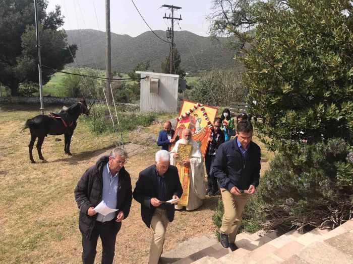 &Tau;&omicron; &chi;&omega;&rho;&iota;ό &Lambda;&omicron;&upsilon;&kappa;ά &gamma;&iota;ό&rho;&tau;&alpha;&sigma;&epsilon; &tau;&omicron;&nu; Ἁ&eta;- &Gamma;&iota;ώ&rho;&gamma;&eta; (&epsilon;&iota;&kappa;ό&nu;&epsilon;&sigmaf;)