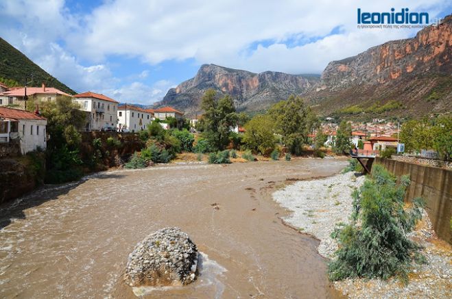 &quot;Ξύπνησε&quot; ο χείμαρρος στο Λεωνίδιο! (pics,vid)