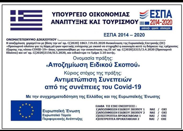 Αυτή την αφίσα πρέπει να αναρτήσουν οι επιχειρήσεις στην Αρκαδία