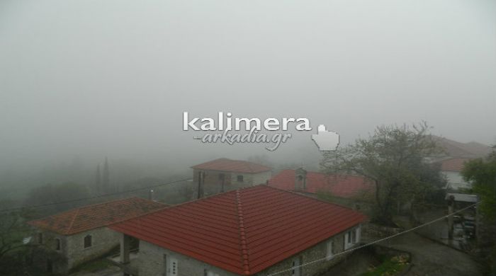 «Ορατότης μηδέν» λόγω ομίχλης από το πρωί στη Γορτυνία (vd)!