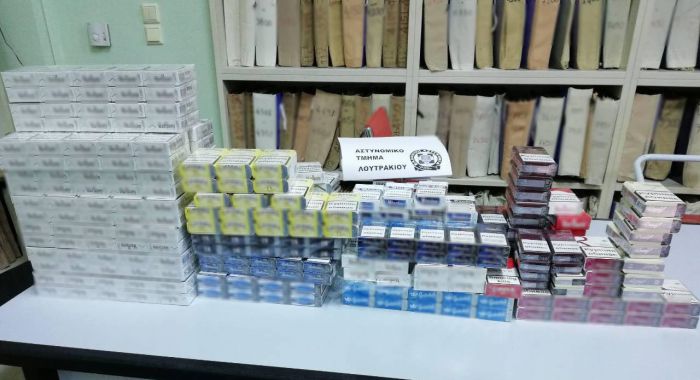 Σύλληψη στο Λουτράκι για 340 πακέτα τσιγάρα χωρίς την ταινία φόρου κατανάλωσης!