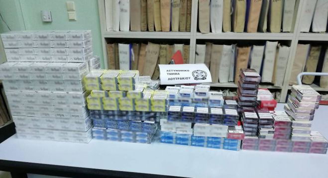 Σύλληψη στο Λουτράκι για 340 πακέτα τσιγάρα χωρίς την ταινία φόρου κατανάλωσης!