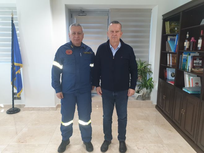Σε εγκάρδιο κλίμα η συνάντηση Σκαντζού με τον Διοικητή Πυροσβεστικής Πελοποννήσου
