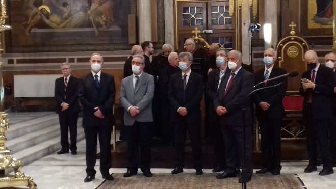 Με λαμπρότητα εορτάσθηκε στην Μητρόπολη Αθηνών η μνήμη του Εθνομάρτυρα Αγίου Γρηγορίου Ε΄