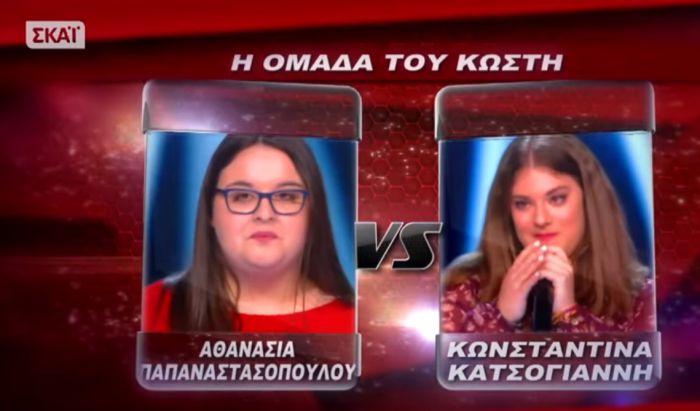 "The Voice" | &Sigma;&tau;&alpha; knockouts &pi;έ&rho;&alpha;&sigma;&epsilon; &eta; &Kappa;&omega;&nu;&sigma;&tau;&alpha;&nu;&tau;ί&nu;&alpha; &Kappa;&alpha;&tau;&sigma;&omicron;&gamma;&iota;ά&nu;&nu;&eta; &alpha;&pi;ό &tau;&eta;&nu; &Tau;&rho;ί&pi;&omicron;&lambda;&eta;! (vd)