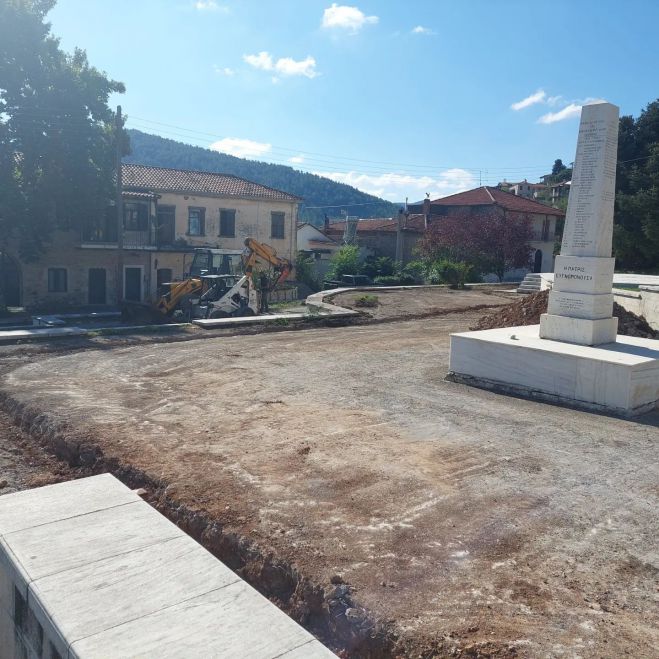 Δήμος Τρίπολης | Προχωρά η ανάπλαση του μνημείου Πεσόντων στο Λεβίδι