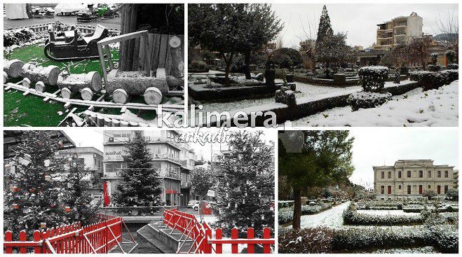 Παραμονή Πρωτοχρονιάς με μαγικές εικόνες από την χιονισμένη Τρίπολη! (εικόνες)