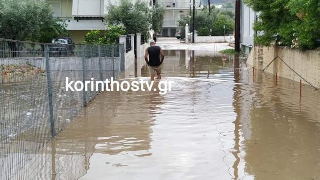 Κακοκαιρία &quot;Ιανός&quot; στην Κορινθία | Συγκλονιστικές εικόνες από τη θεομηνία που έπληξε τα Λουτρά Ωραίας Ελένης (video-εικόνες)