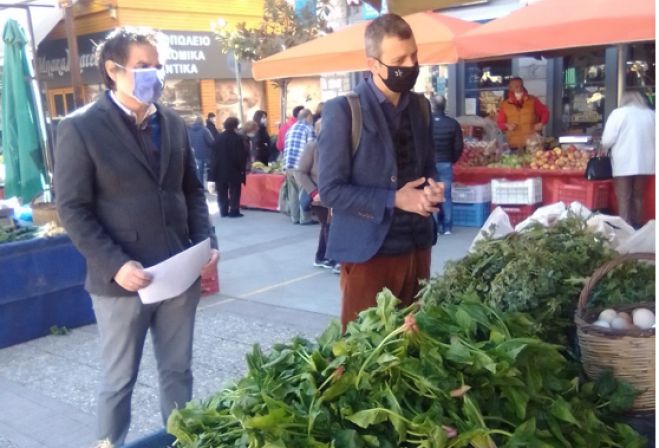 Στελέχη του ΣΥΡΙΖΑ στις λαϊκές αγορές της Τρίπολης