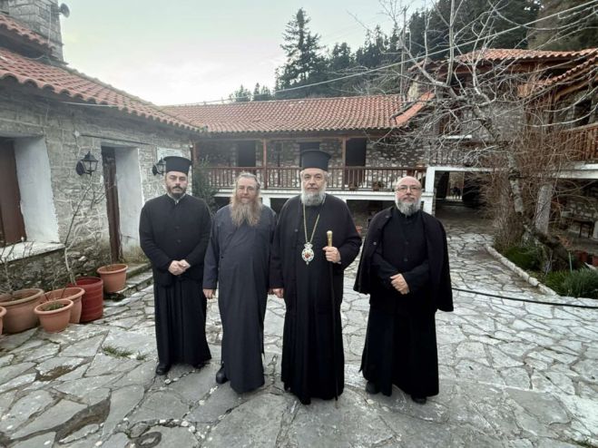 Προσκυνηματική επίσκεψη του Μητροπολίτη Γόρτυνος στη Μονή Χρυσοπηγής Άνω Δίβρης (εικόνες)