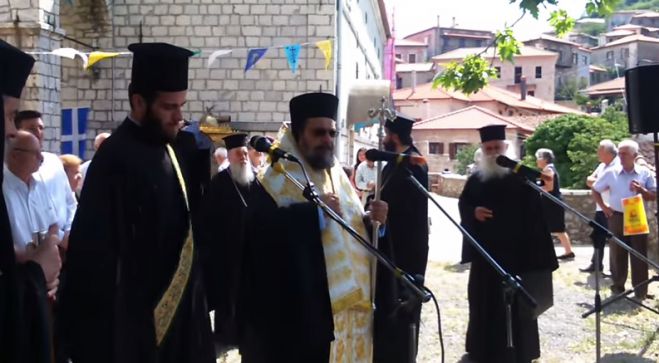 Τρισάγιο στη μνήμη του Κύπριου Μητροπολίτη Δημητσάνας Φιλόθεου Χατζή (vd)