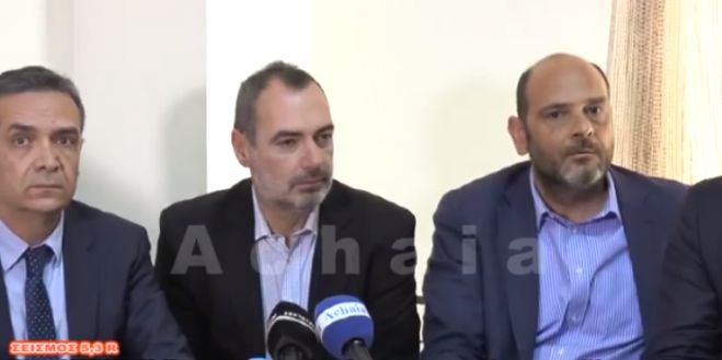 Η στιγμή του σεισμού κατά τη διάρκεια συνέντευξης τύπου της ΝΟΔΕ στην Πάτρα! (vd)