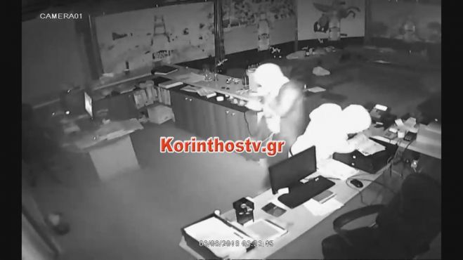 Καρέ καρέ η ληστεία στο εργοστάσιο της Κορινθιακής Ζυθοποιίας (vd)