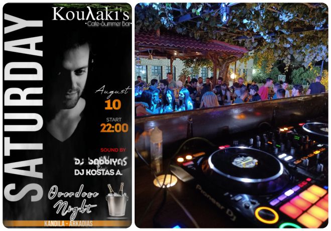 Το Σάββατο 10 Αυγούστου Overdose Night με Dj Babbiyas και Dj Kostas A. στην Κανδήλα!