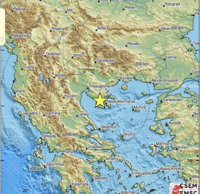 Σεισμός 4,4 Ρίχτερ στη Χαλκιδική – Αισθητός και στη Θεσσαλονίκη