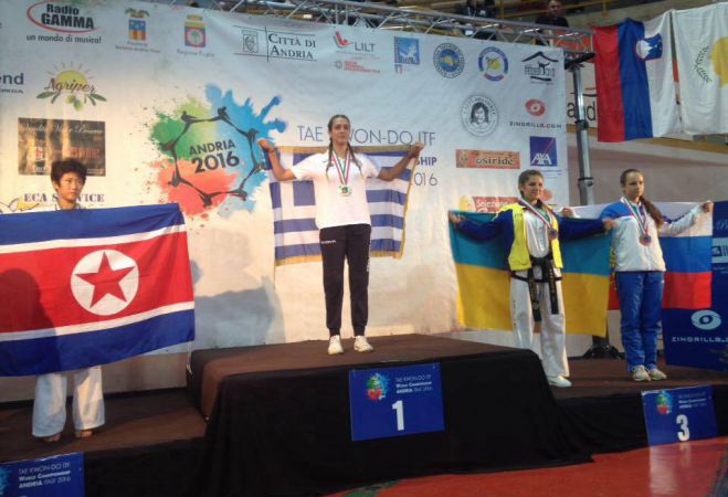 TKD - Η Σαρρή από το Λεωνίδιο με τη Γαλανόλευκη ανέβηκε στην 1η θέση του κόσμου!