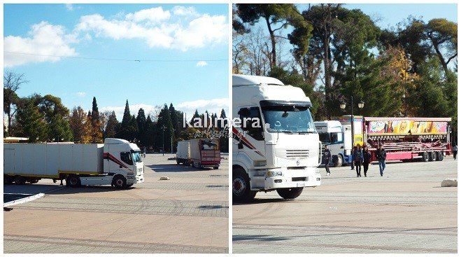 Πέντε φορτηγά «παιχνίδια» έφτασαν στην Πλατεία Άρεως (εικόνες)