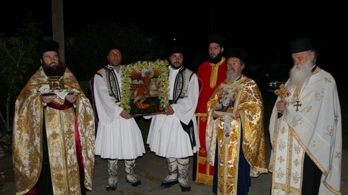 &Eta; &gamma;&iota;&omicron;&rho;&tau;ή &tau;&omicron;&upsilon; &Alpha;&gamma;ί&omicron;&upsilon; &Gamma;&epsilon;&omega;&rho;&gamma;ί&omicron;&upsilon; &sigma;&tau;&omicron; &Epsilon;&lambda;&alpha;&iota;&omicron;&chi;ώ&rho;&iota; (&epsilon;&iota;&kappa;ό&nu;&epsilon;&sigmaf;)