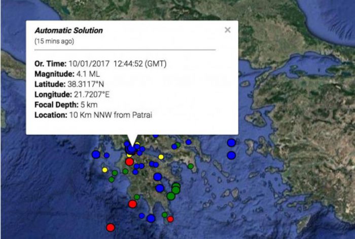 Σεισμοί σε Πάτρα και Μεθώνη