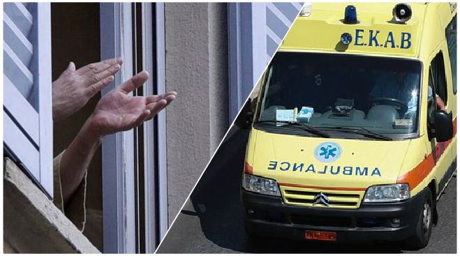 Ασθενοφόρα του ΕΚΑΒ με σειρήνες στην Τρίπολη – Χειροκροτήματα από τα μπαλκόνια!