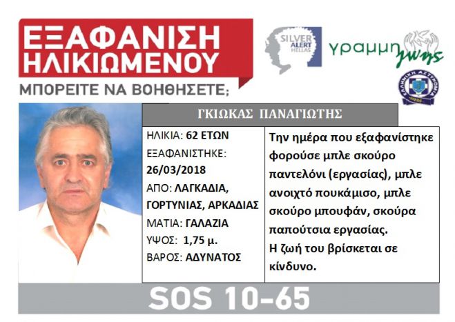 Λαγκάδια | Από τις 26 Μαρτίου παραμένει εξαφανισμένος ο Παναγιώτης Γκιόκας ...