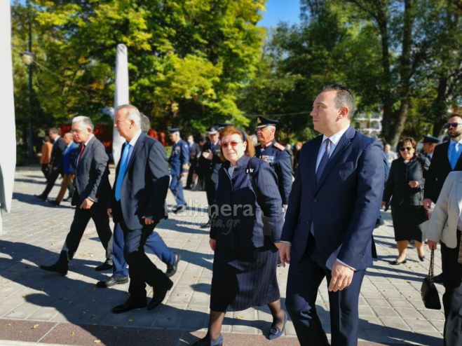 Η Υπουργός Πολιτισμού Λίνα Μενδώνη στην Τρίπολη για την 28η Οκτωβρίου (εικόνες)