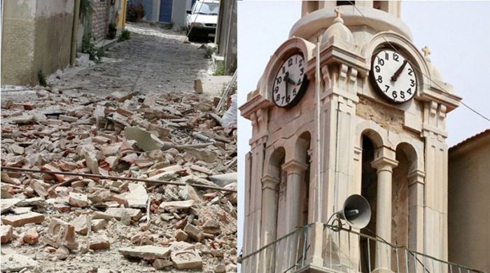 Σεισμός: Δέκα τραυματίες - μία εγκλωβισμένη στη Λέσβο (vd)