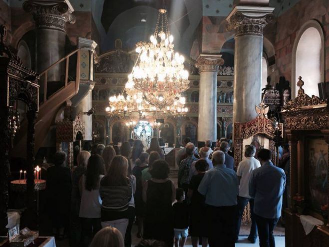 &Tau;&eta;&nu; &Kappa;&upsilon;&rho;&iota;&alpha;&kappa;ή &eta; &gamma;&iota;&omicron;&rho;&tau;ή &tau;&omega;&nu; &Gamma;&omicron;&rho;&tau;&upsilon;&nu;ί&omega;&nu; &Alpha;&gamma;ί&omega;&nu;