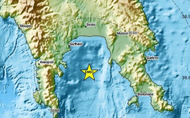 Ταρακούνησε και την Αρκαδία ο σεισμός στη γειτονική Λακωνία