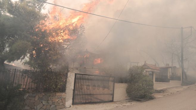Κινέτα | Κόλαση φωτιάς - Εκκενώθηκαν οικισμοί - Δείτε live