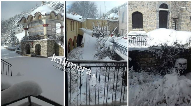 Επάνω Χρέπα | Το μοναστήρι ... κάτω από το χιόνι! (εικόνες)