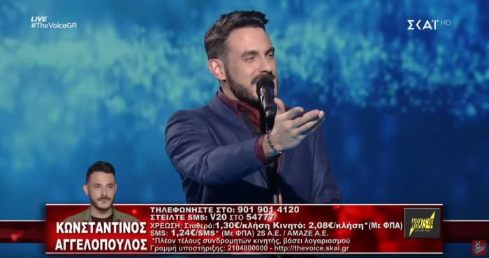 Voice | Τραγούδησε live και συνεχίζει ο Κωνσταντίνος Αγγελόπουλος! (vd)